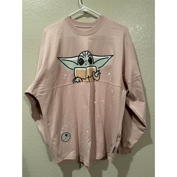 NWT Disney Parks Star Wars Grogu Pink Character Spirit Jersey Sz M L - Picture 1 of 7